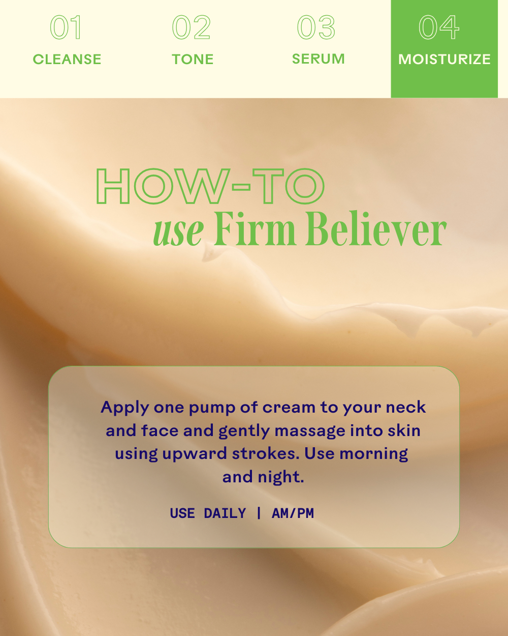 Crème lissante pour le cou et le visage aux cellules souches de goji et à la grenade de Firm Believer™